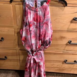 Floral mini halter dress by Adrianna Papell